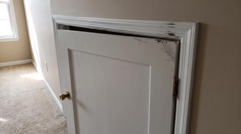 Interior door repair: before