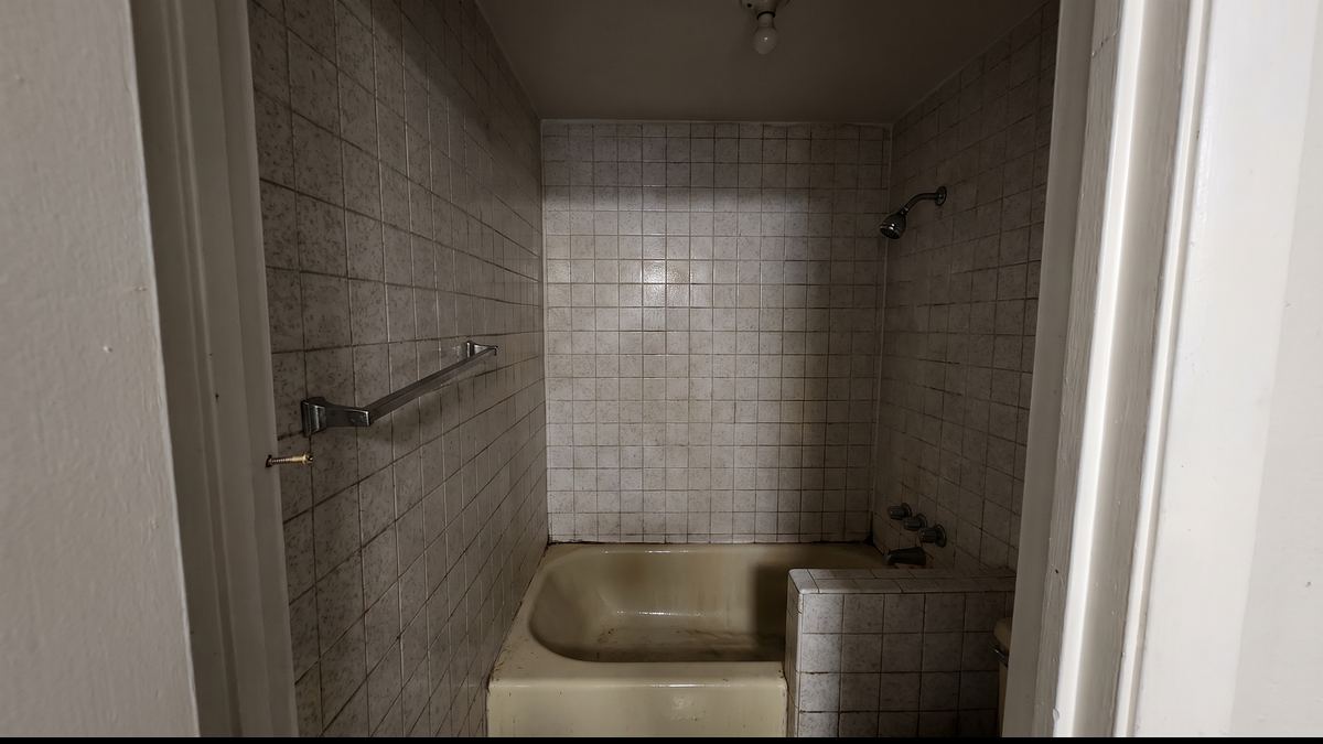 Bathroom safety repair: before