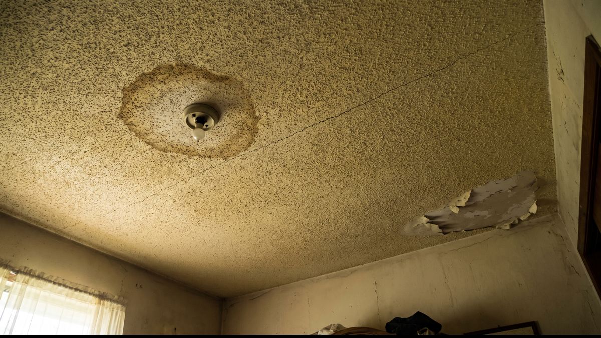 Ceiling repair: before