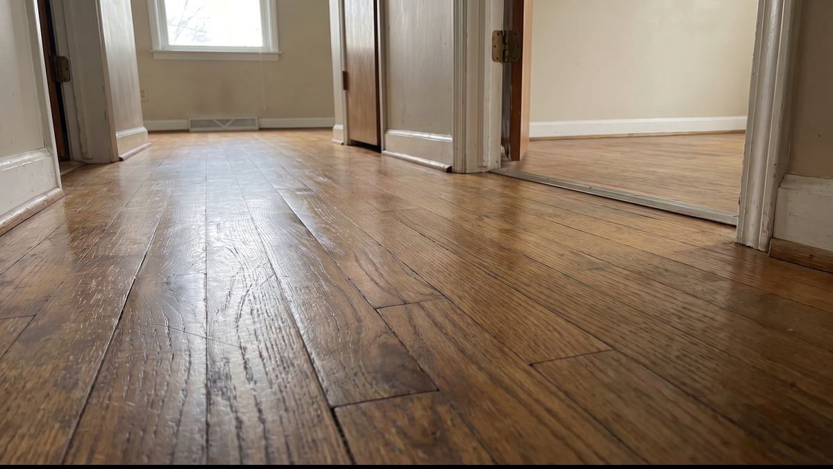 Flooring repair: after, same material repaired