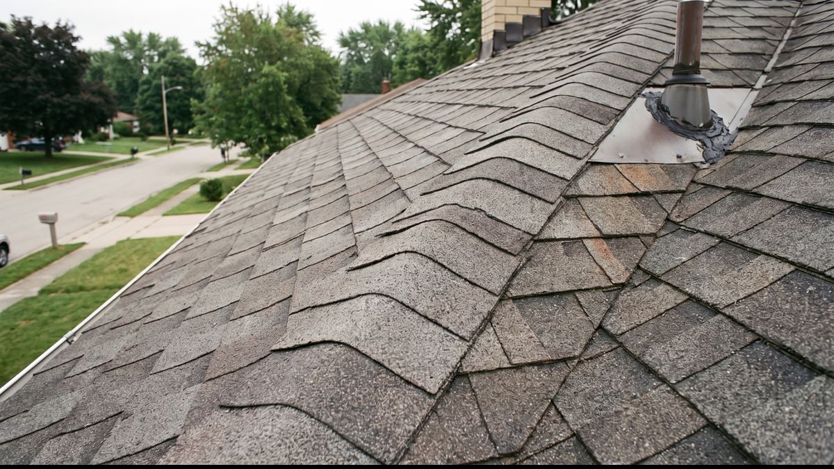 Roof repair in Glendale: after, same material repaired