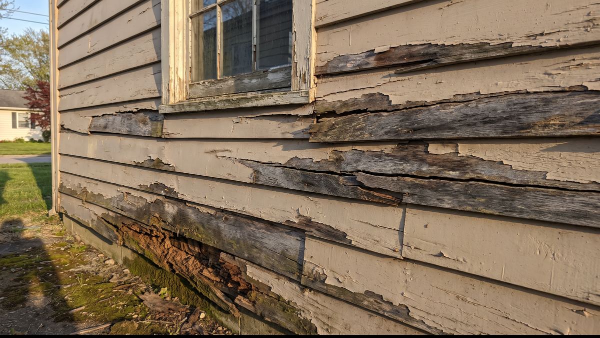 Exterior painting repair: before