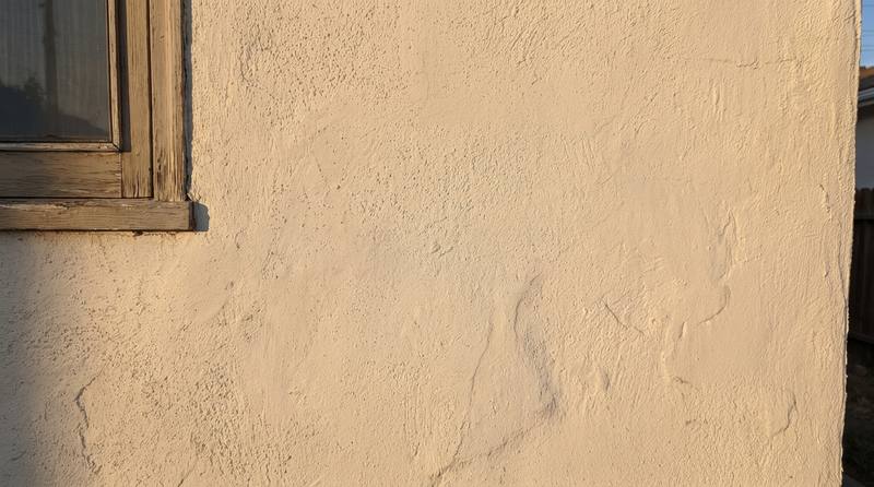 The same wall patched and texture matched to a clean finish