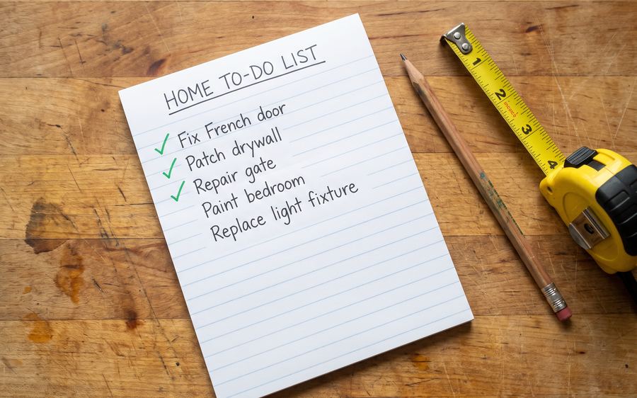 A home to-do list